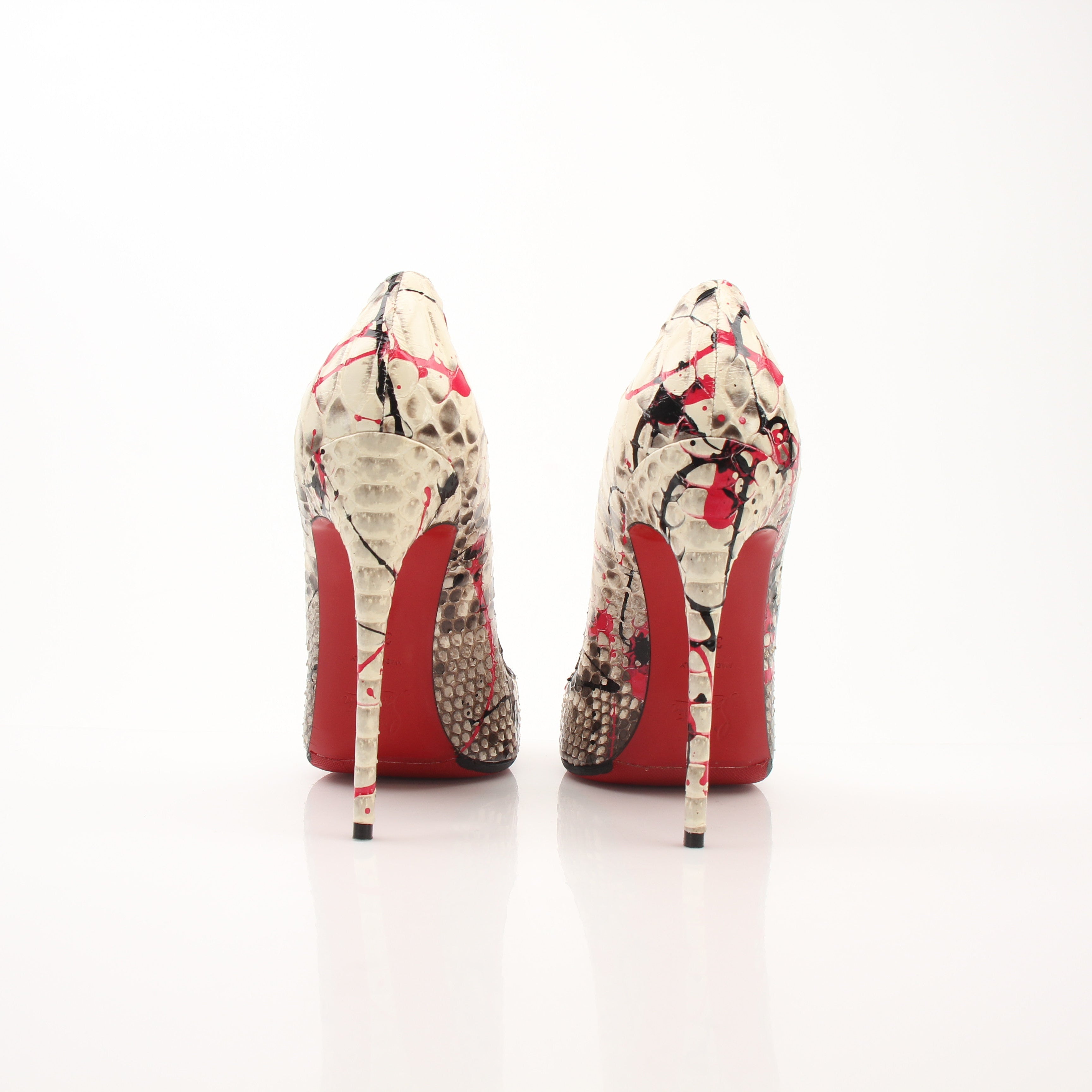 Christian Louboutin Women’s So Kate 120 Python Graffiti Pumps