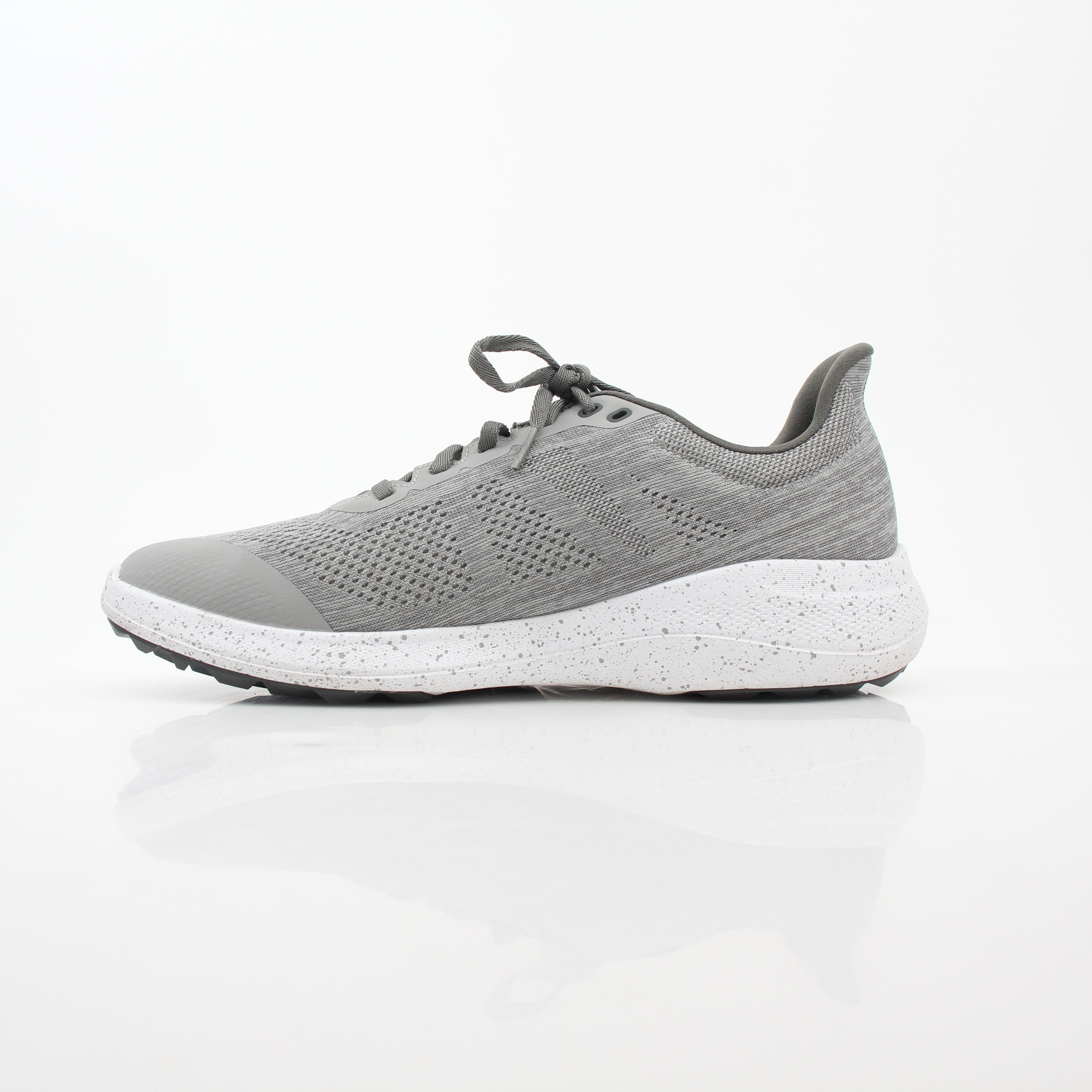 Gray Flex Spikeless Golf Shoes by FootJoy, designed for comfort and stability, shown on a clean background.