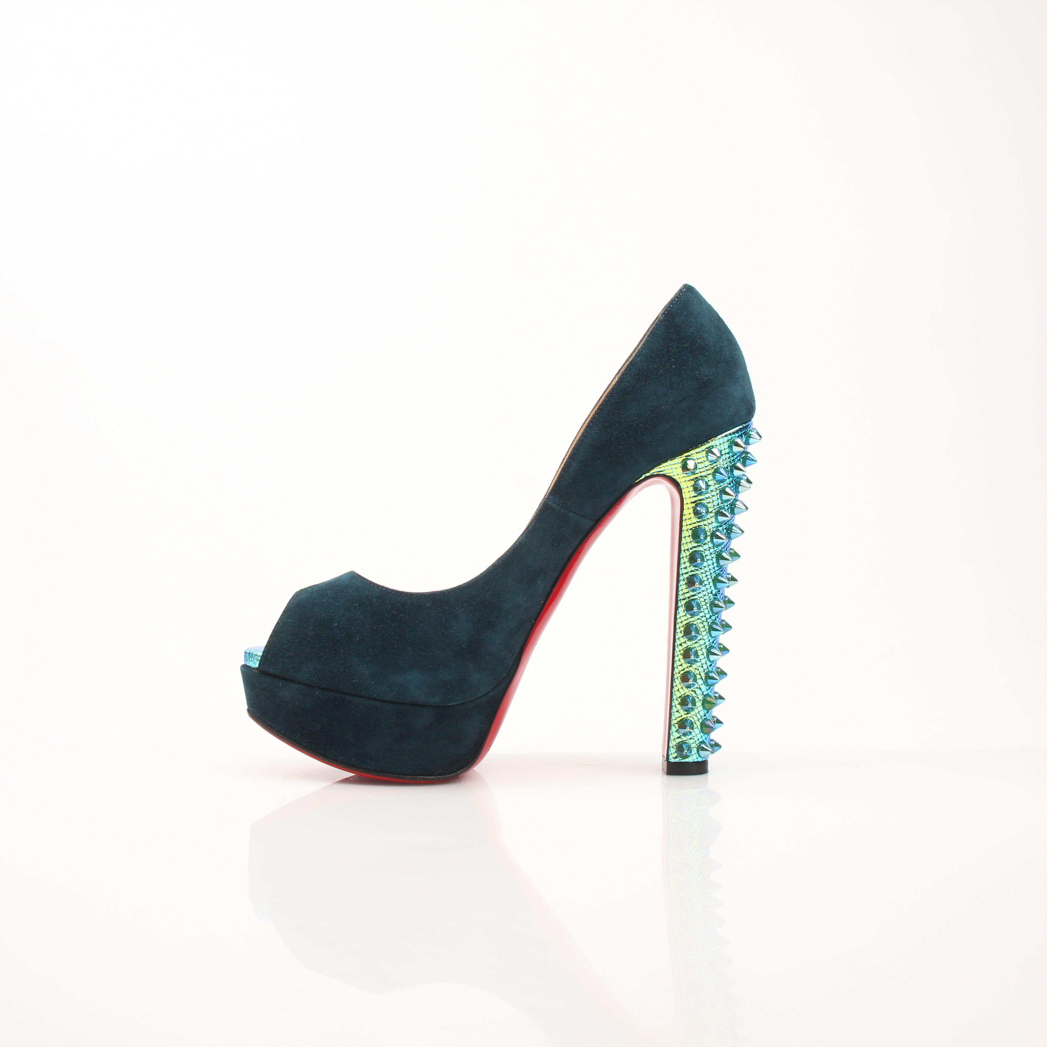 Christian Louboutin Women’s Babel Clou Hologram Heel Platform Pumps