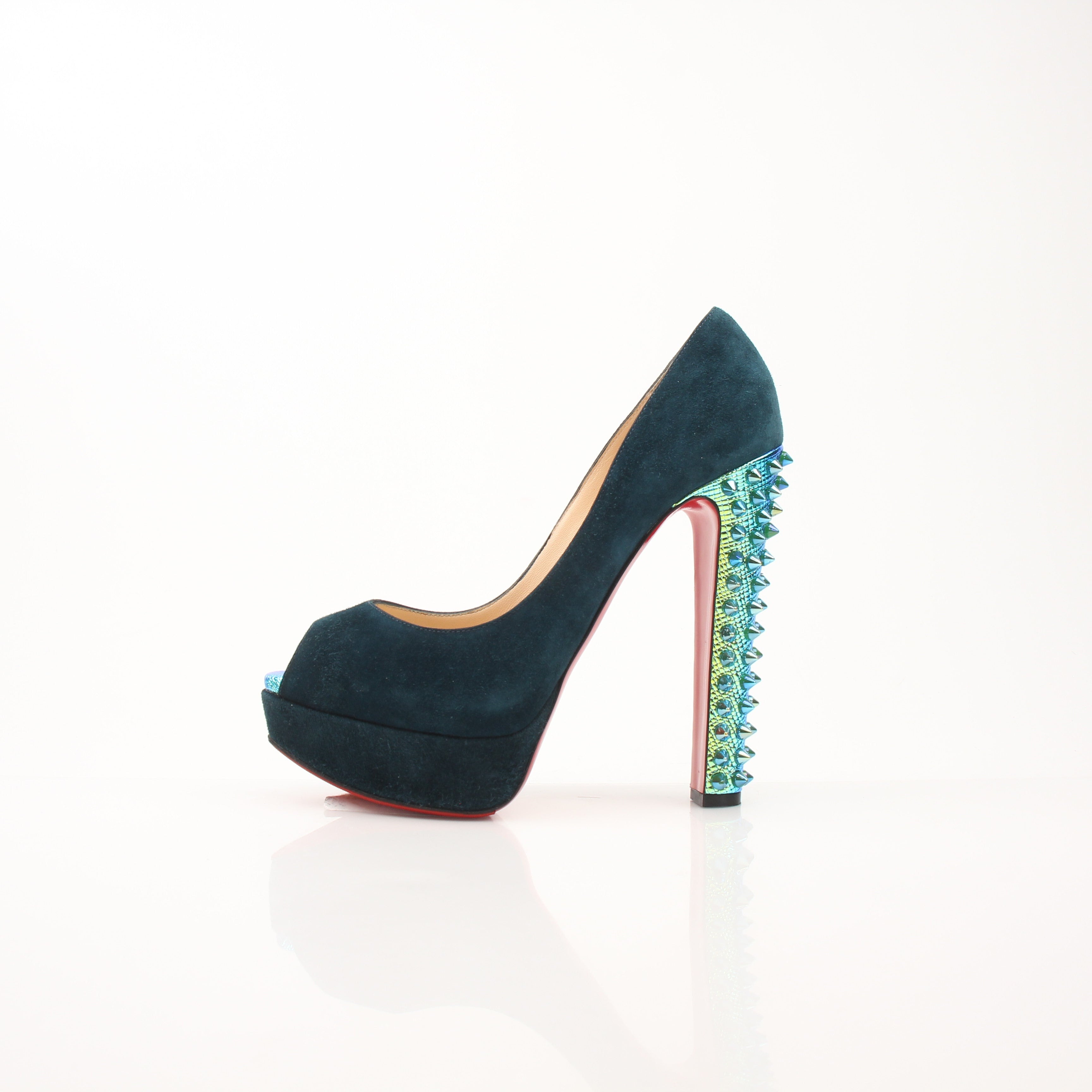 Christian Louboutin Women’s Babel Clou Hologram Heel Platform Pumps