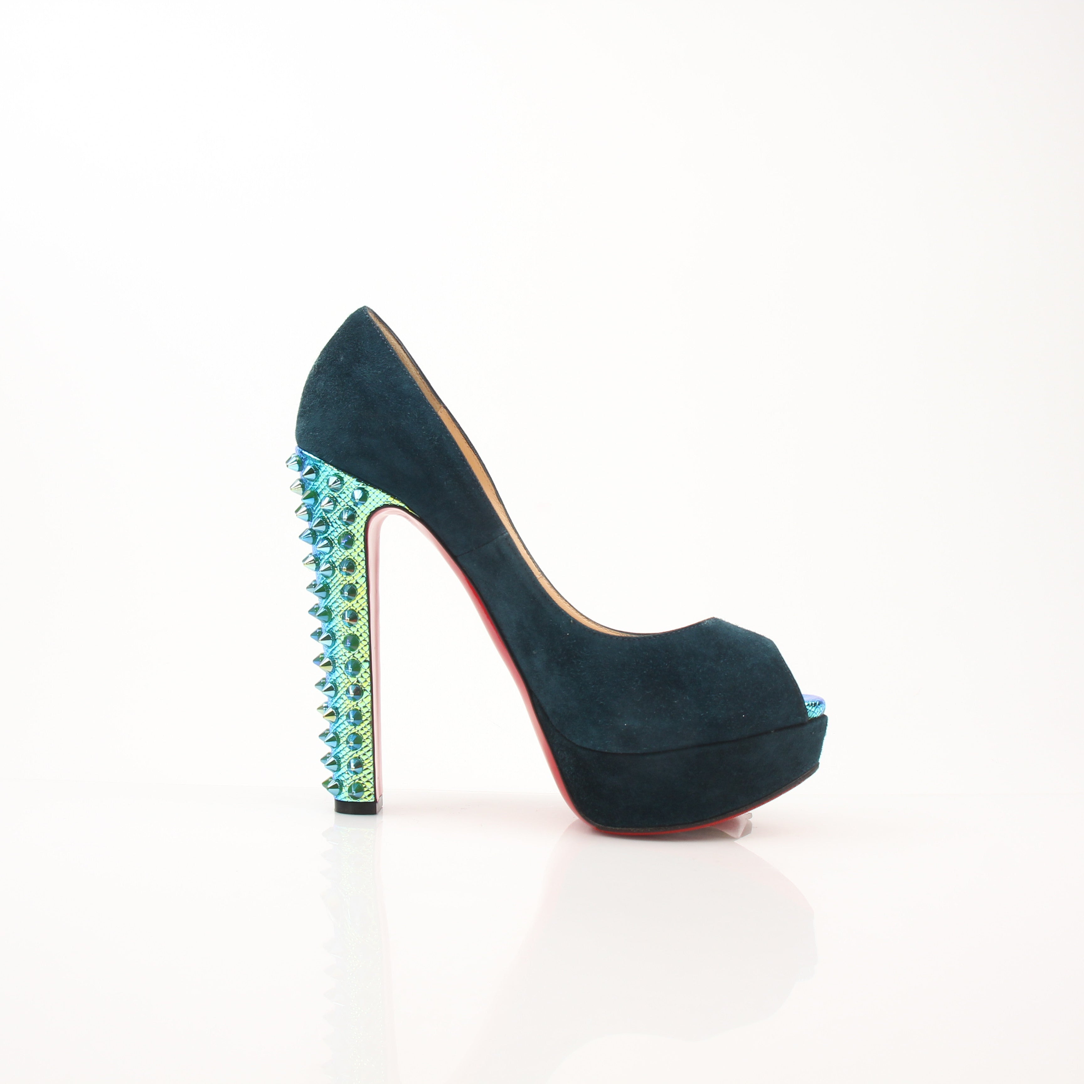 Christian Louboutin Women’s Babel Clou Hologram Heel Platform Pumps