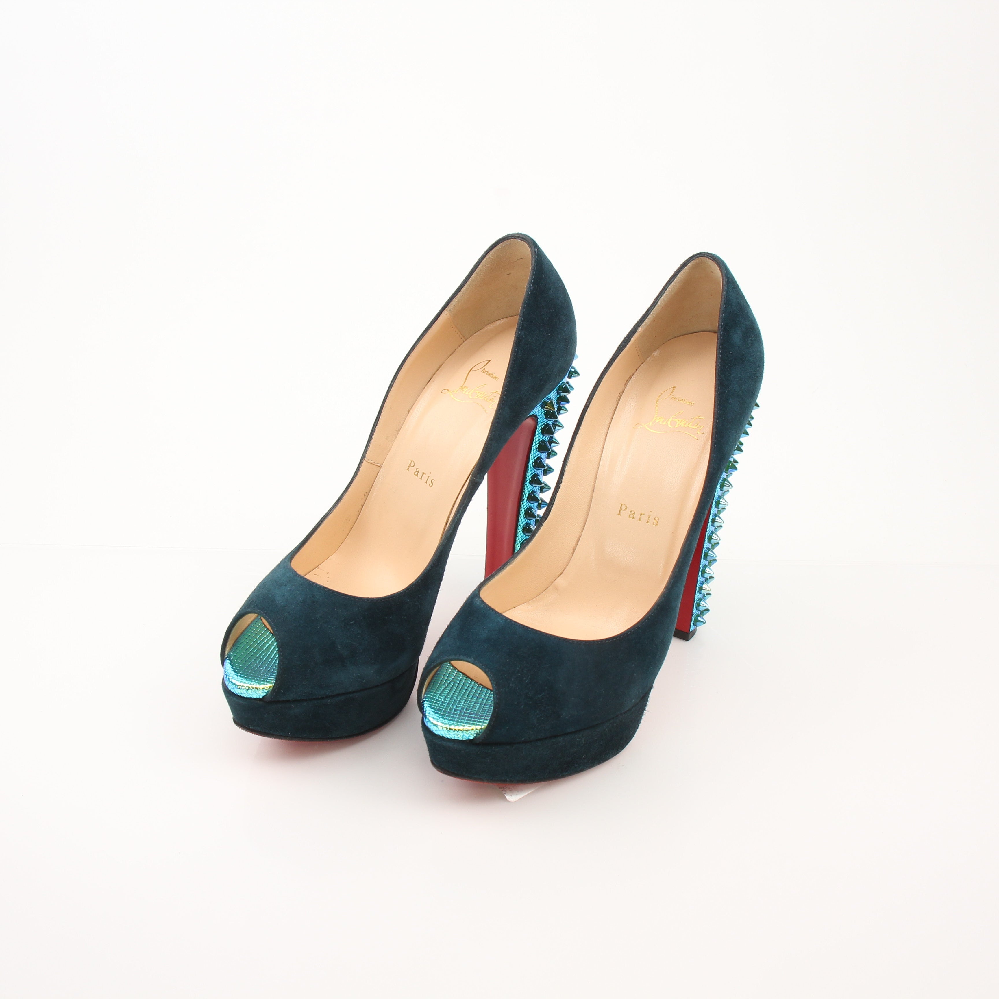 Christian Louboutin Women’s Babel Clou Hologram Heel Platform Pumps