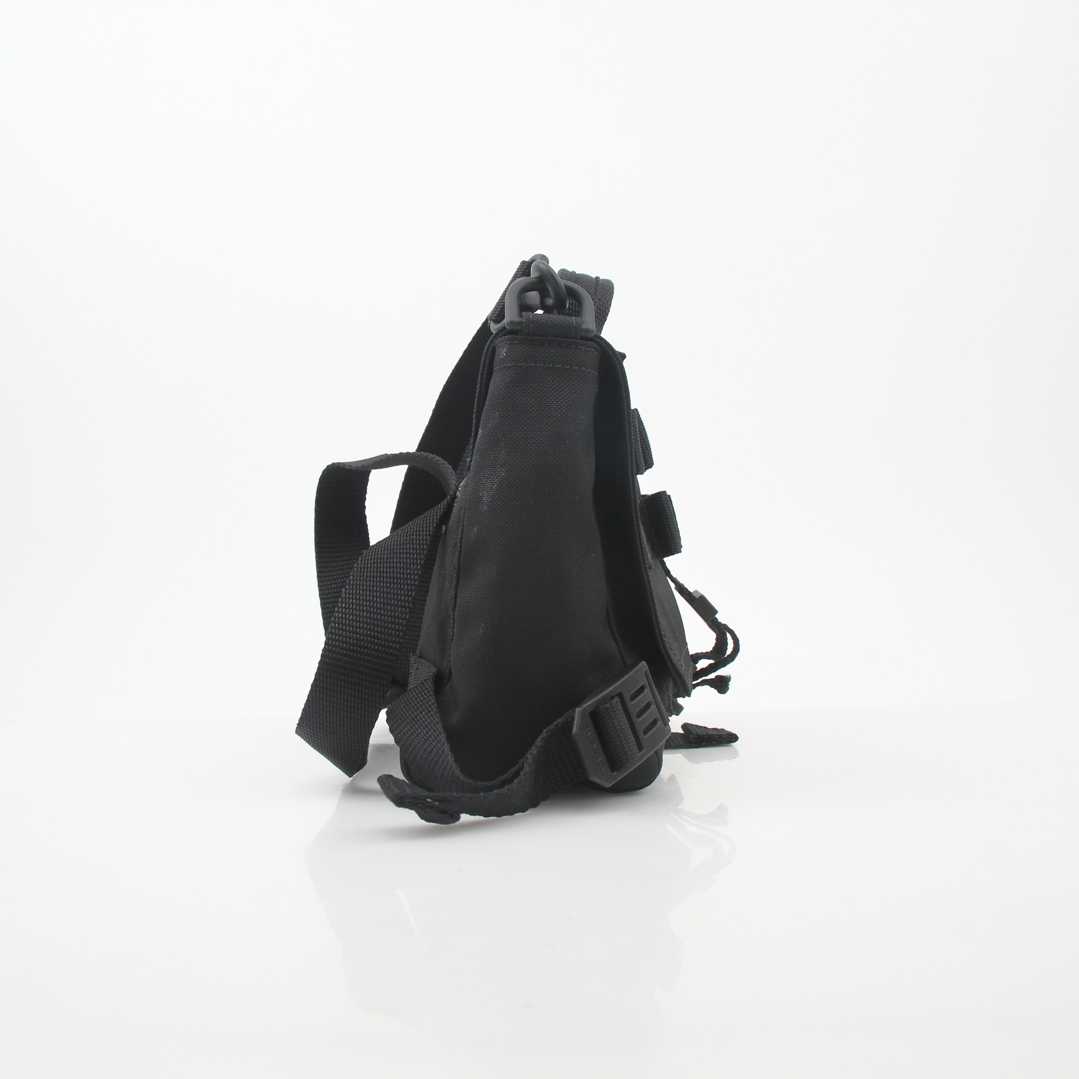 Black Balenciaga Army Messenger Bag by Gold & Beyond, featuring a sleek design with adjustable strap and detailed logo accents.