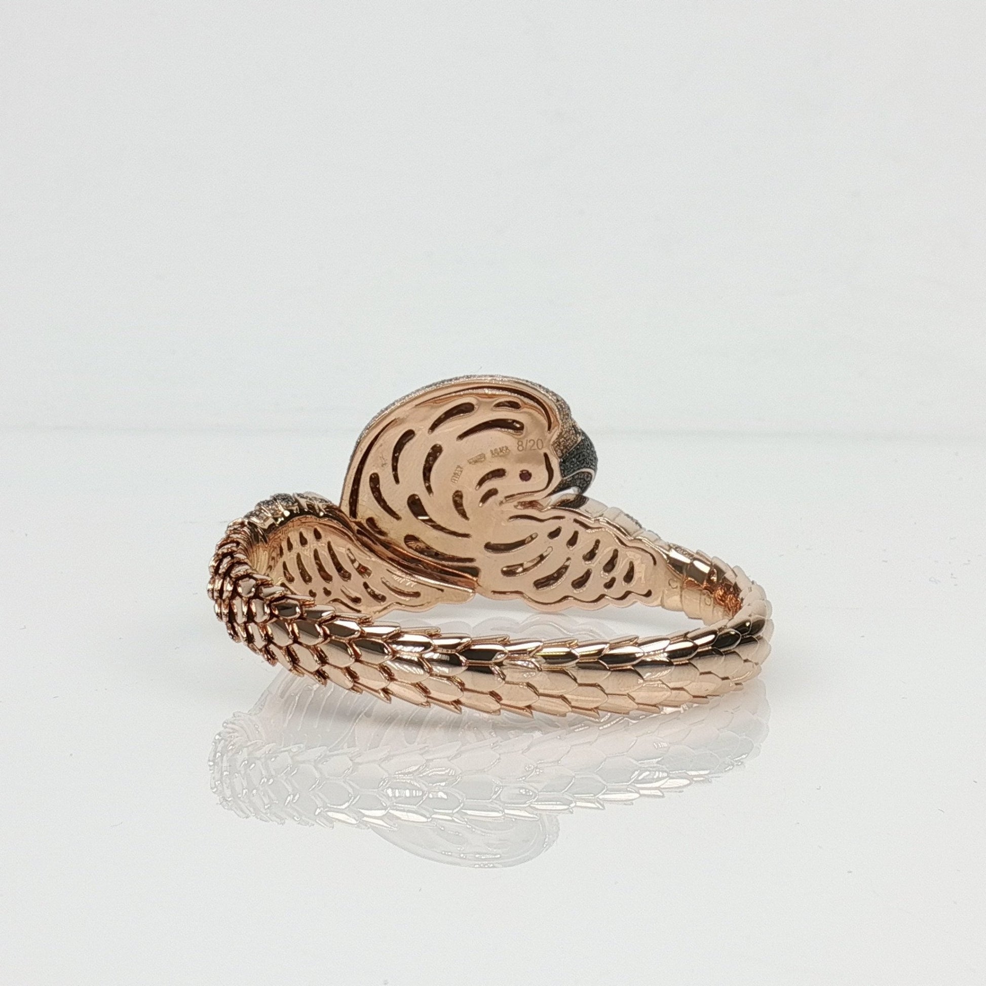 Roberto Coin Falcon Diamond Bracelet featuring gold and sparkling diamonds, elegant jewelry accessory with intricate design