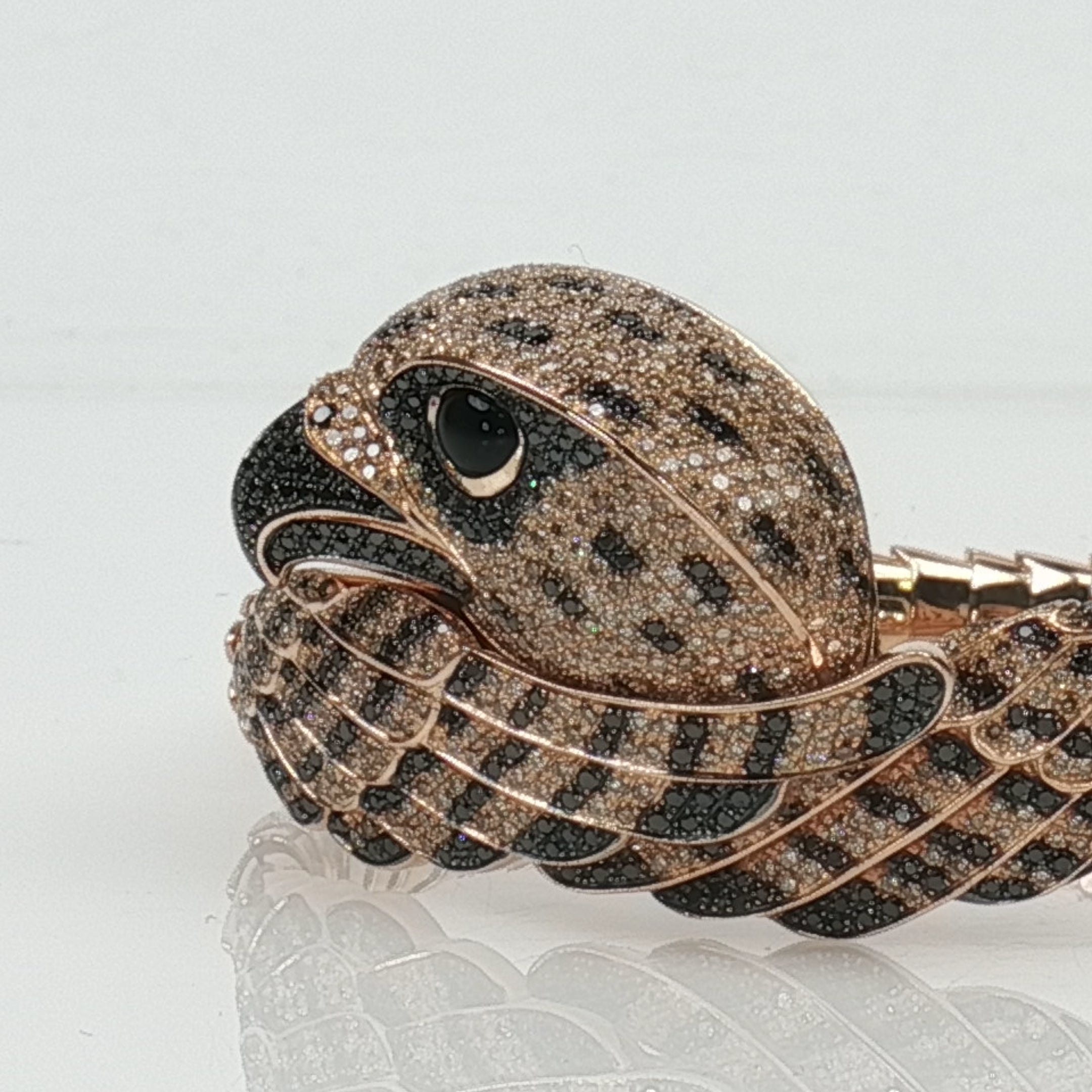 Roberto Coin Falcon Diamond Bracelet featuring gold jewelry with sparkling diamond accents, elegant and luxurious design.