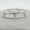Tiffany & Co. Sterling Silver Heart Bracelet | Open Bangle Design | Size 8
