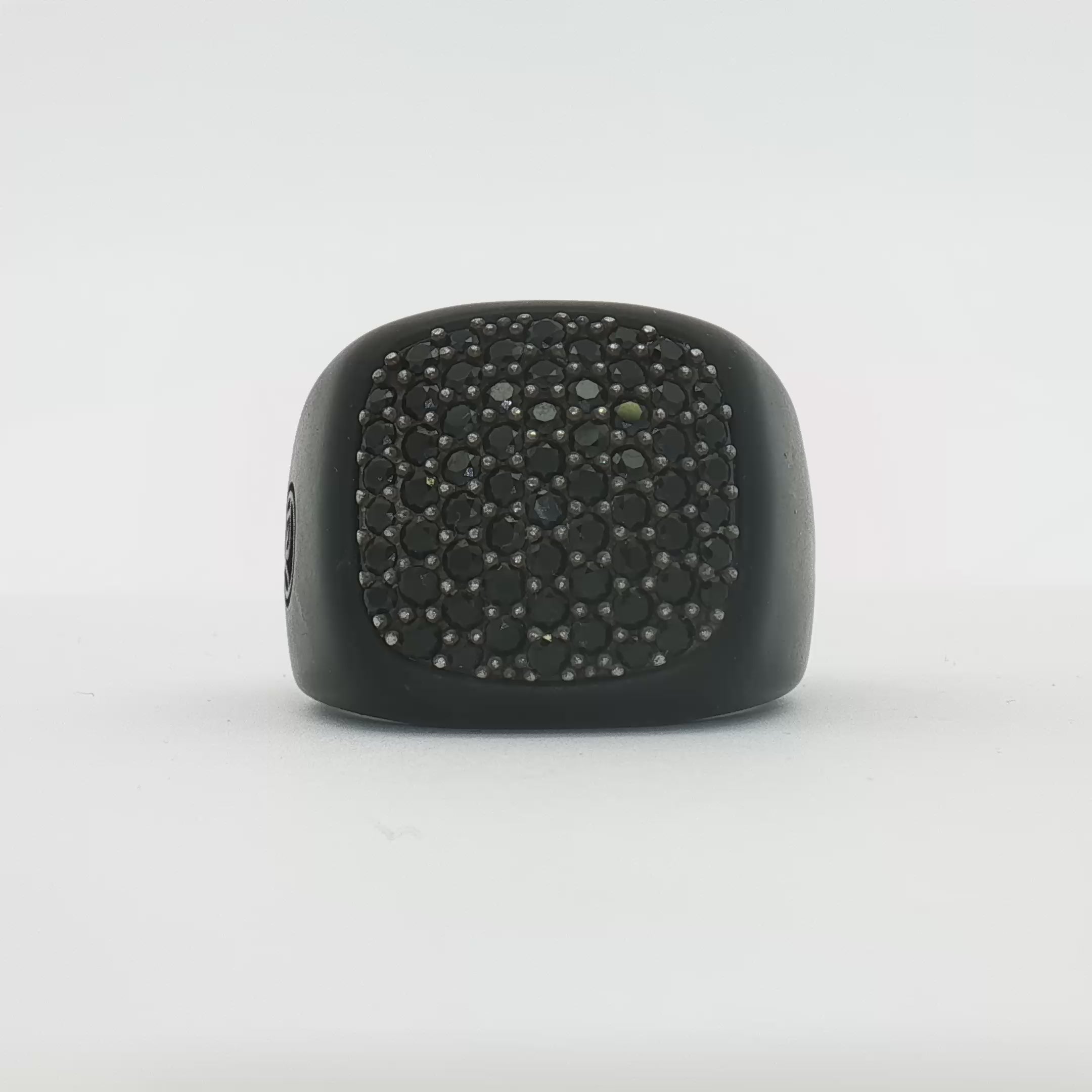 Load video: David Yurman Black Diamond Signet Ring