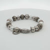 David Yurman Sterling Silver Beaded Bracelet | Mixed Pearl & Stone Design with Adjustable Closure