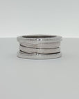 Bulgari B.Zero1 18K White Gold Ring | Iconic Triple-Band Design | Size 5