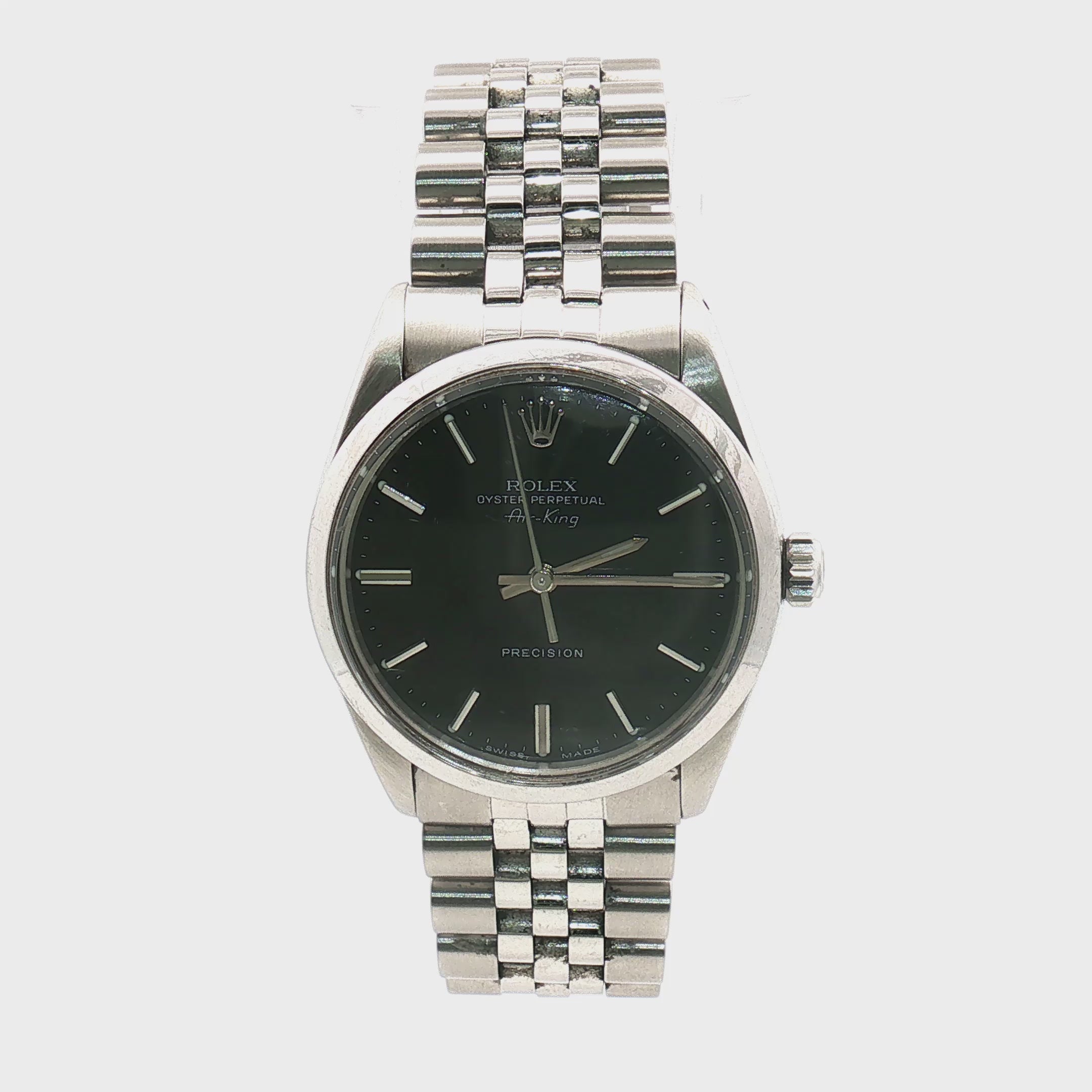 Load video: Rolex Air-King Black Dial 34mm