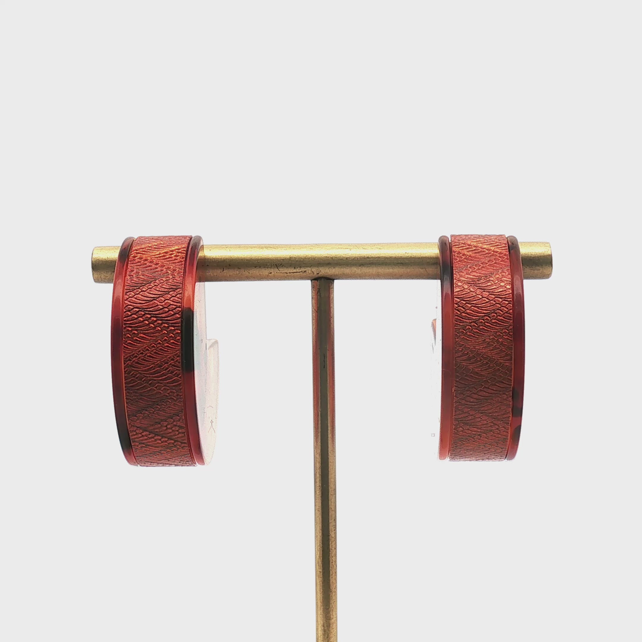 Load video: Louis Vuitton Tortoise Resin Hoop Earrings