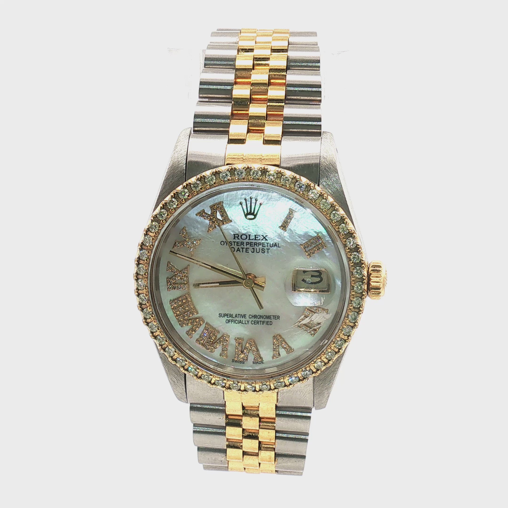 Load video: Rolex Datejust MOP Diamond Dial 36mm