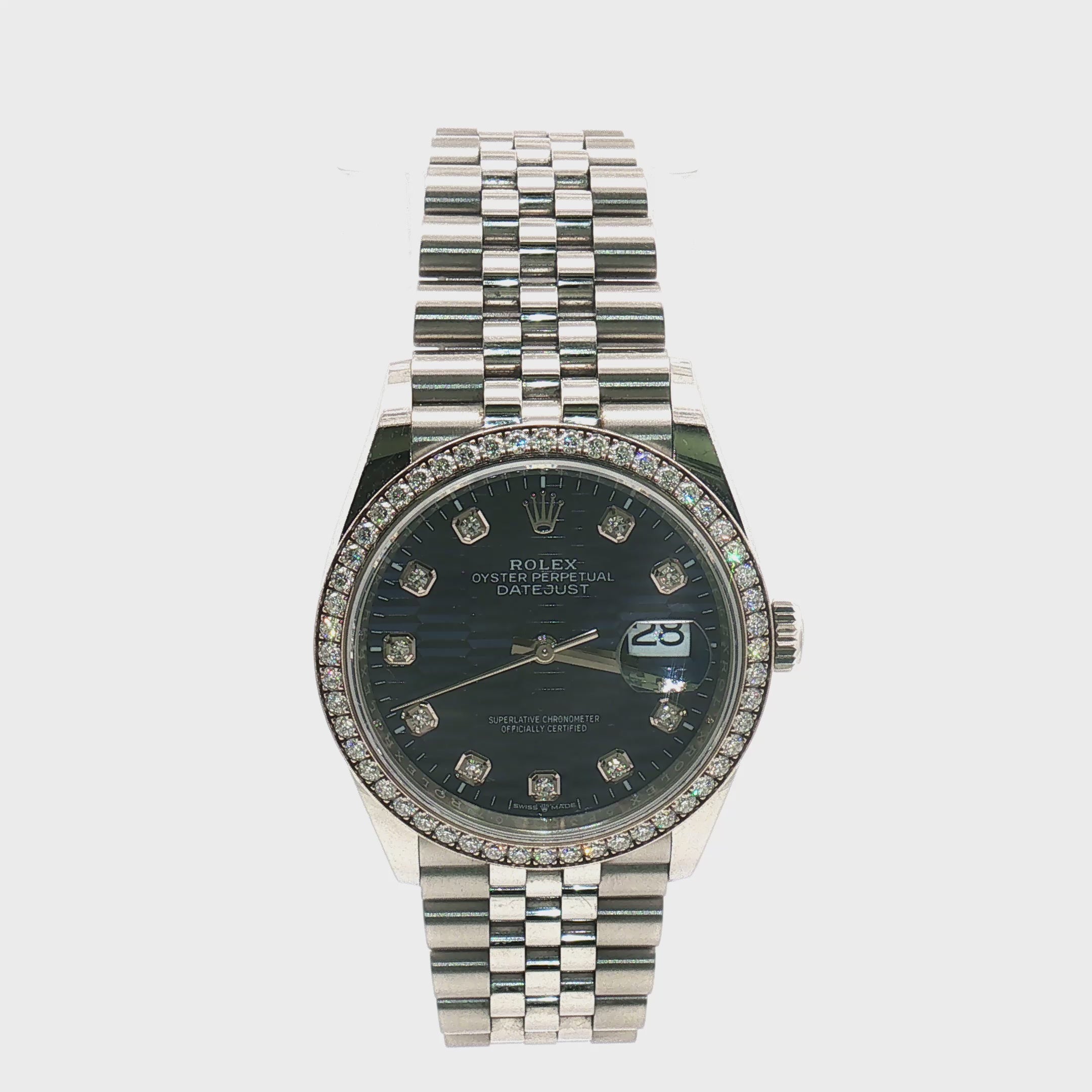 Load video: Rolex Datejust Diamond Bezel 36mm