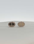 Hermès Oval Diamond Stud Earrings in 18K Yellow Gold