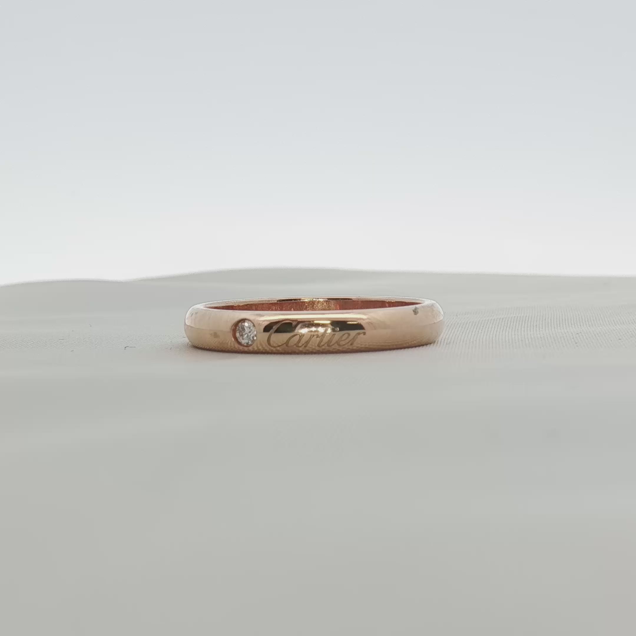 Load video: Cartier Love Wedding Band with Diamond
