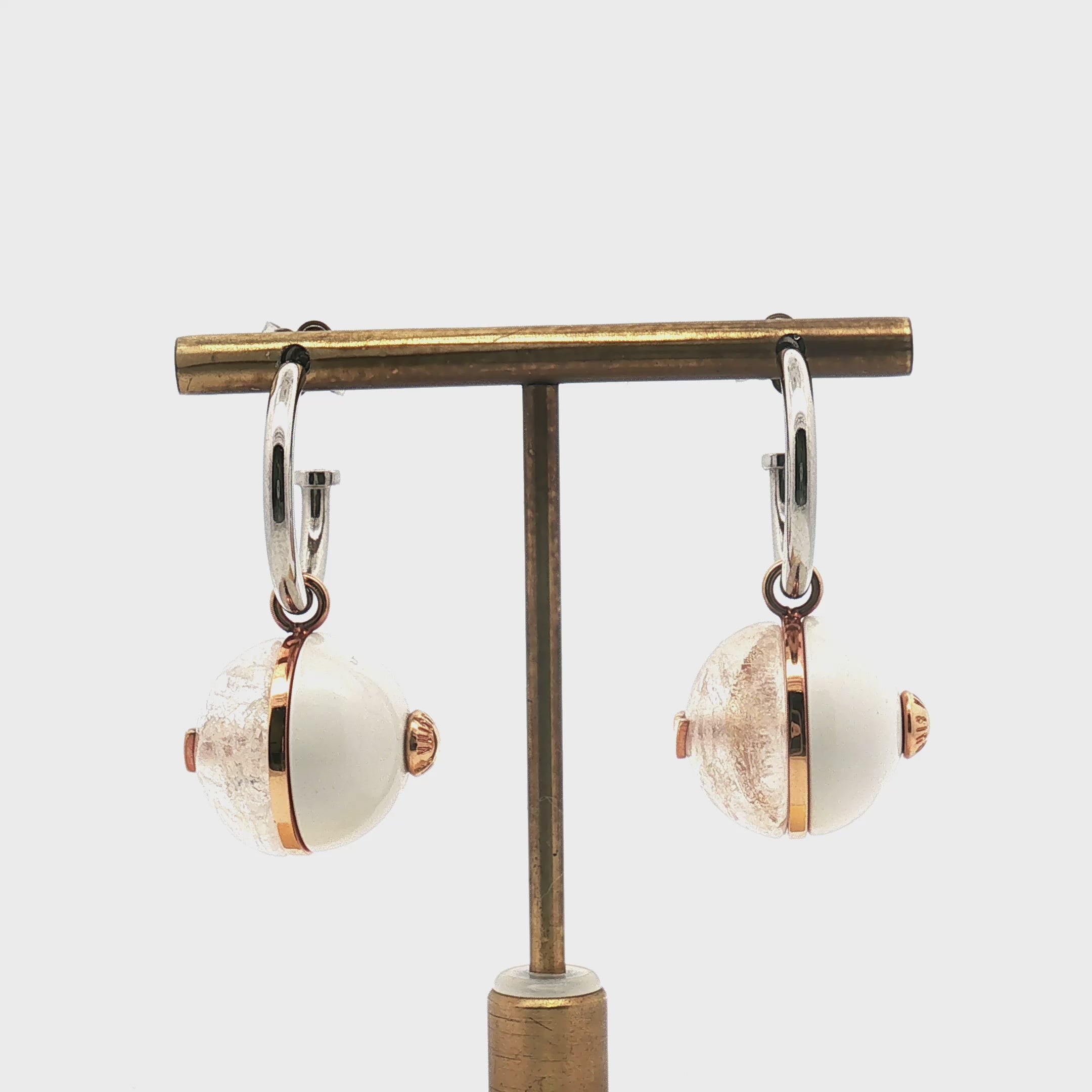 Load video: Louis Vuitton Two-Tone Ball Drop Earrings