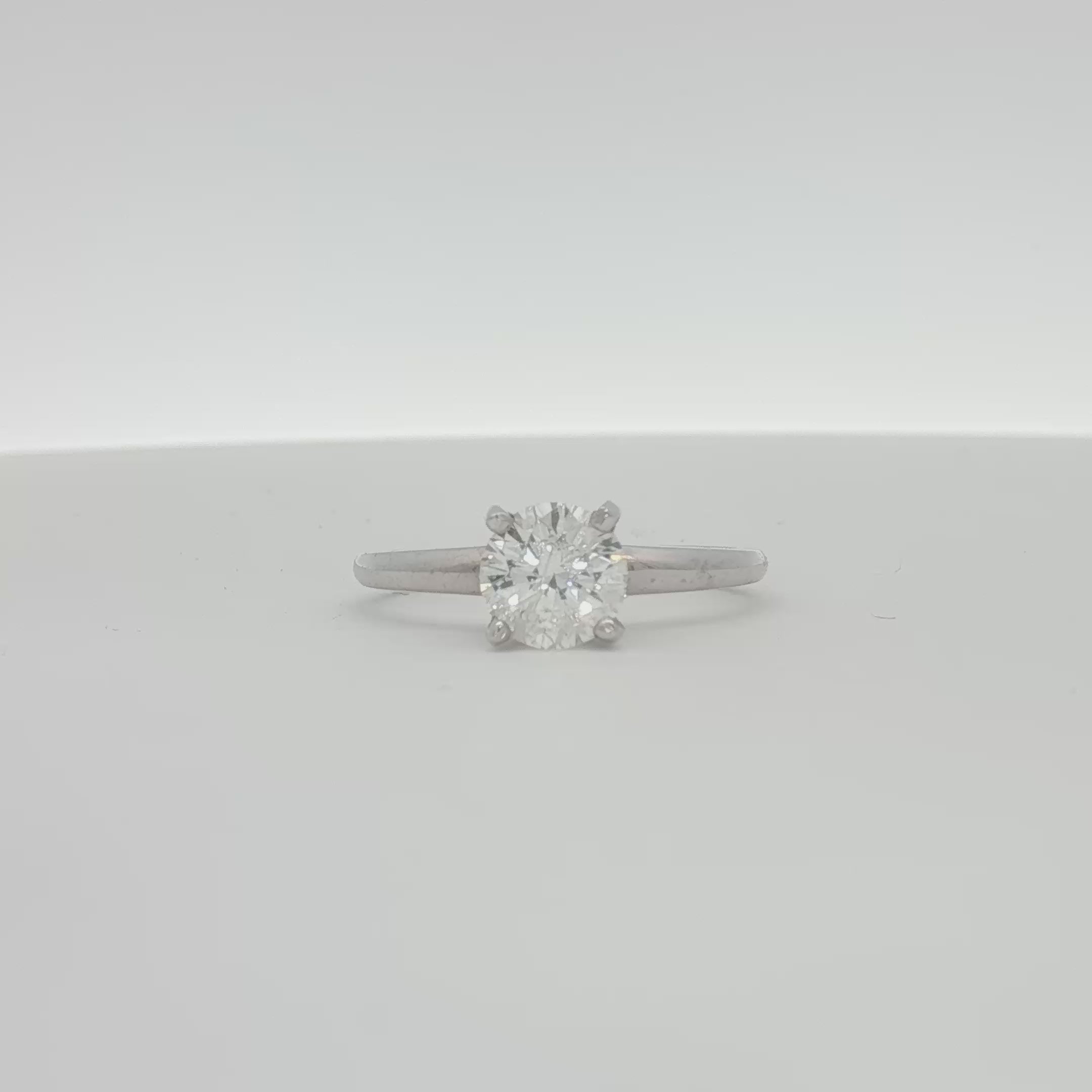 Load video: 14K White Gold Diamond Engagement Ring