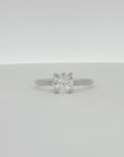 14K White Gold Diamond Engagement Ring | Classic Solitaire Design | Size 6