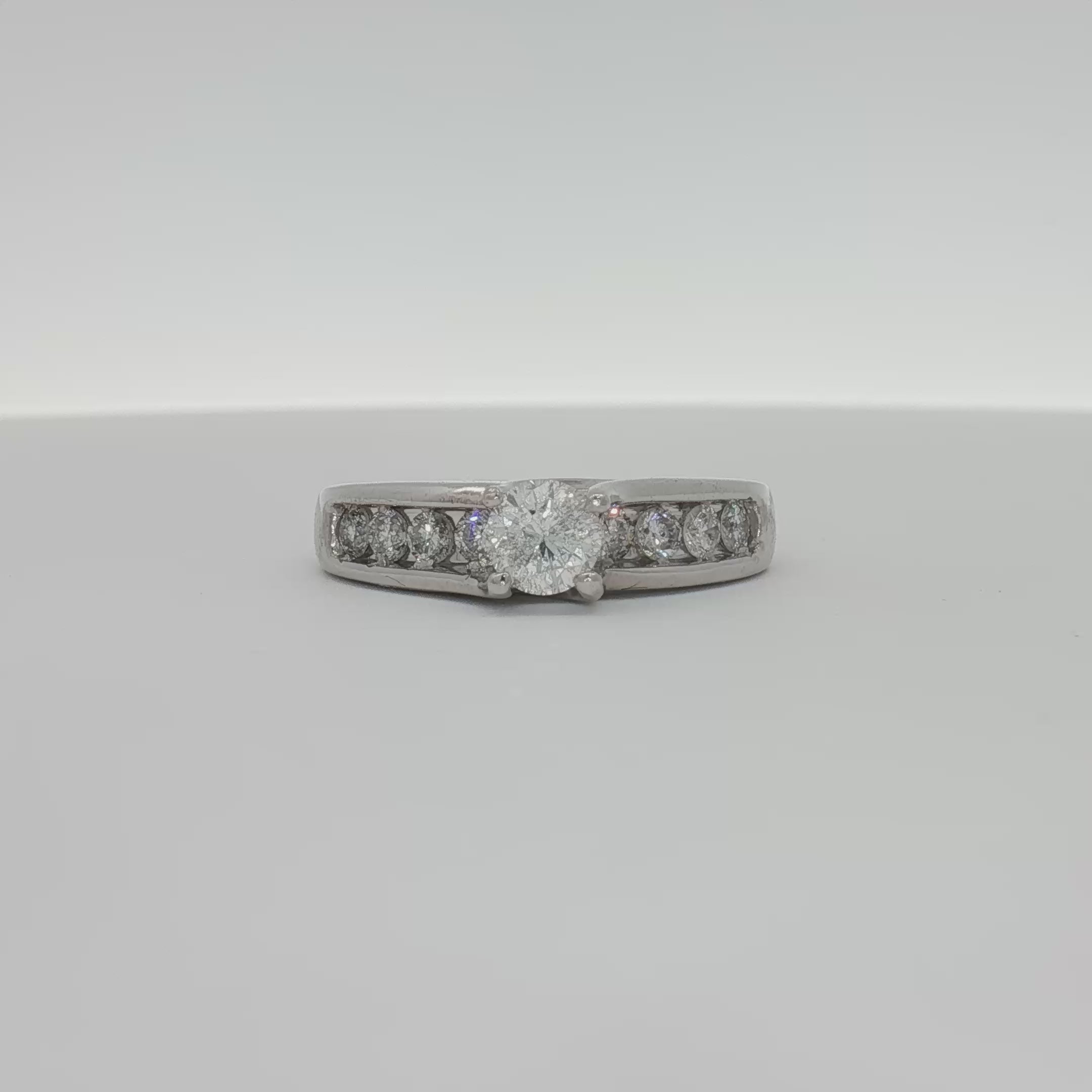 Load video: Platinum Diamond Ring