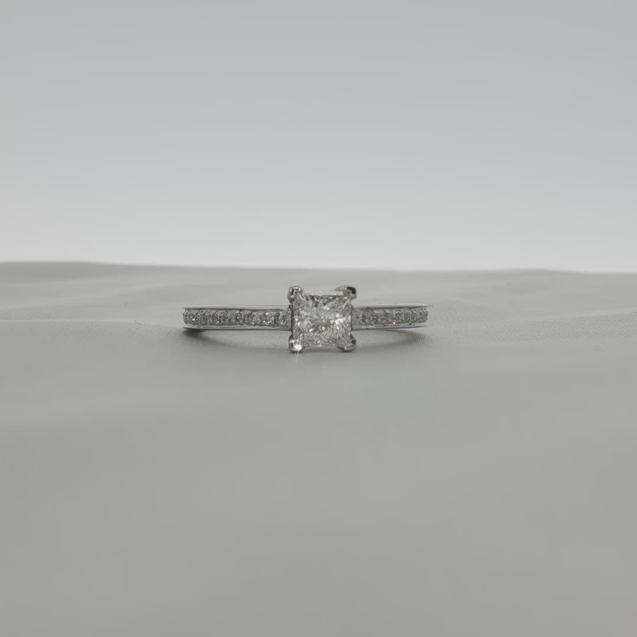 Load video: Tiffany &amp; Co. Grace Princess Diamond Ring