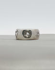 Gucci Blind for Love Sterling Silver Ring | Engraved Motif Band | Size 6