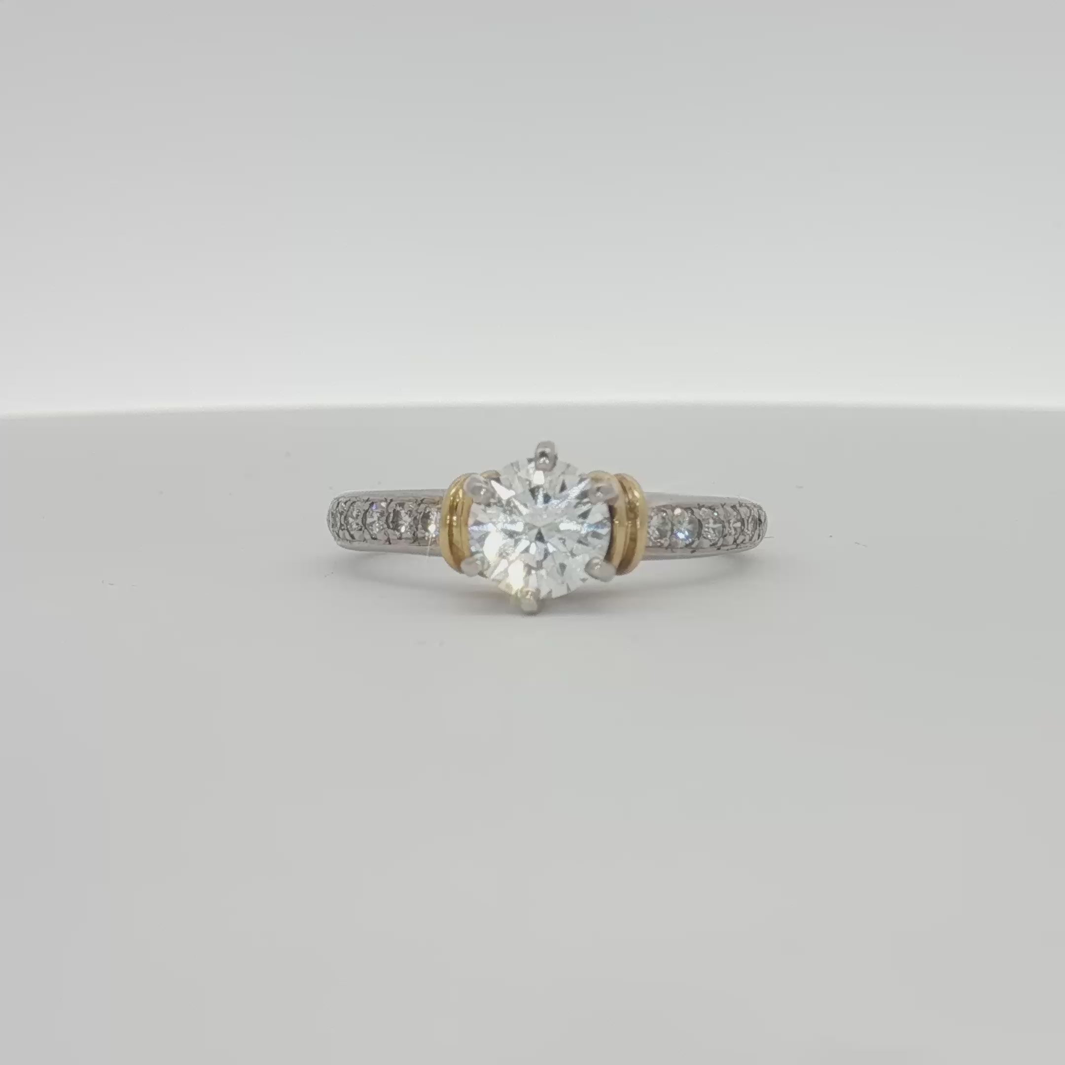 Load video: Platinum Diamond Engagement Ring