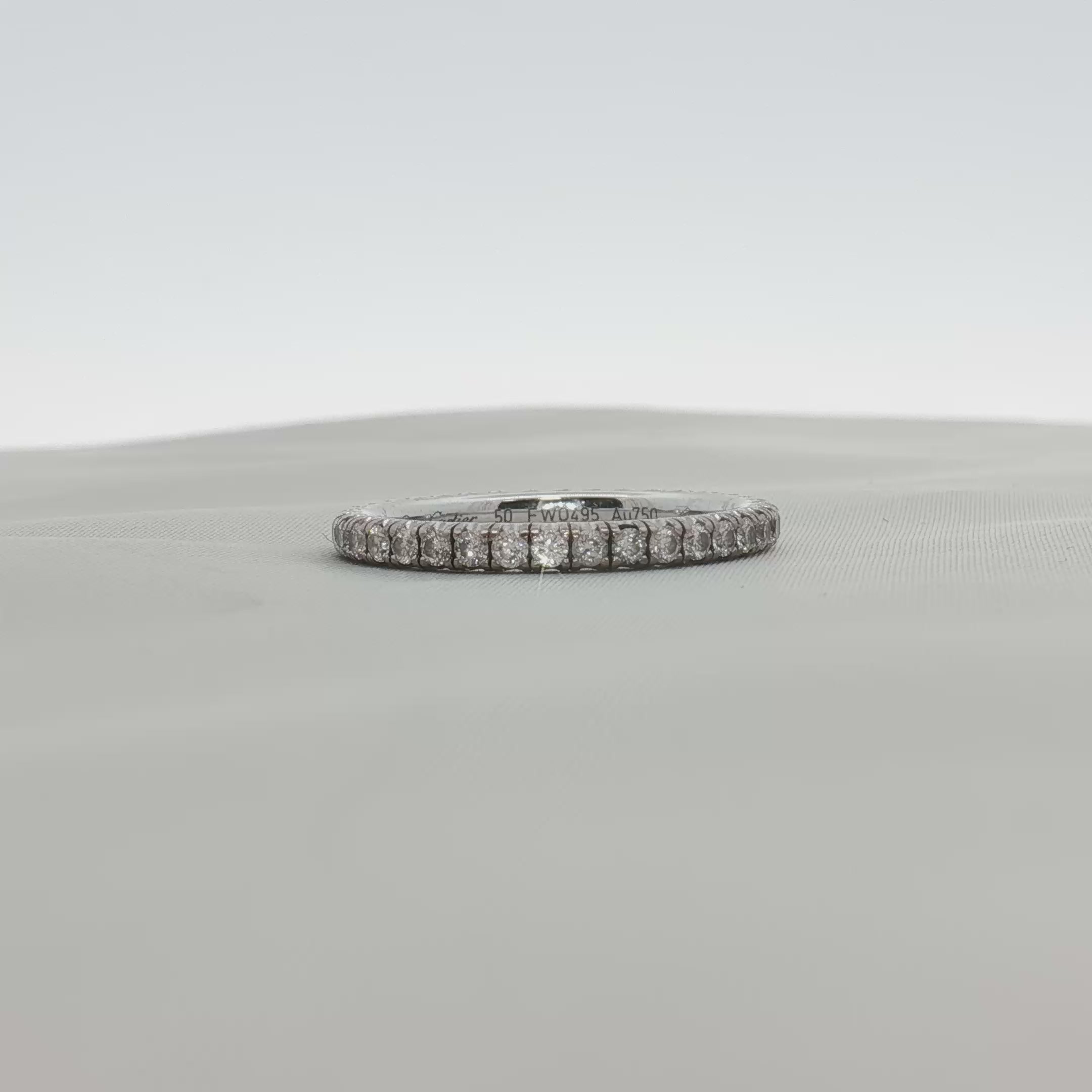 Load video: Cartier Love Eternity Diamond Band Ring