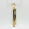 24K Yellow Gold Braided Bracelet | Twisted Herringbone Design | Size 7