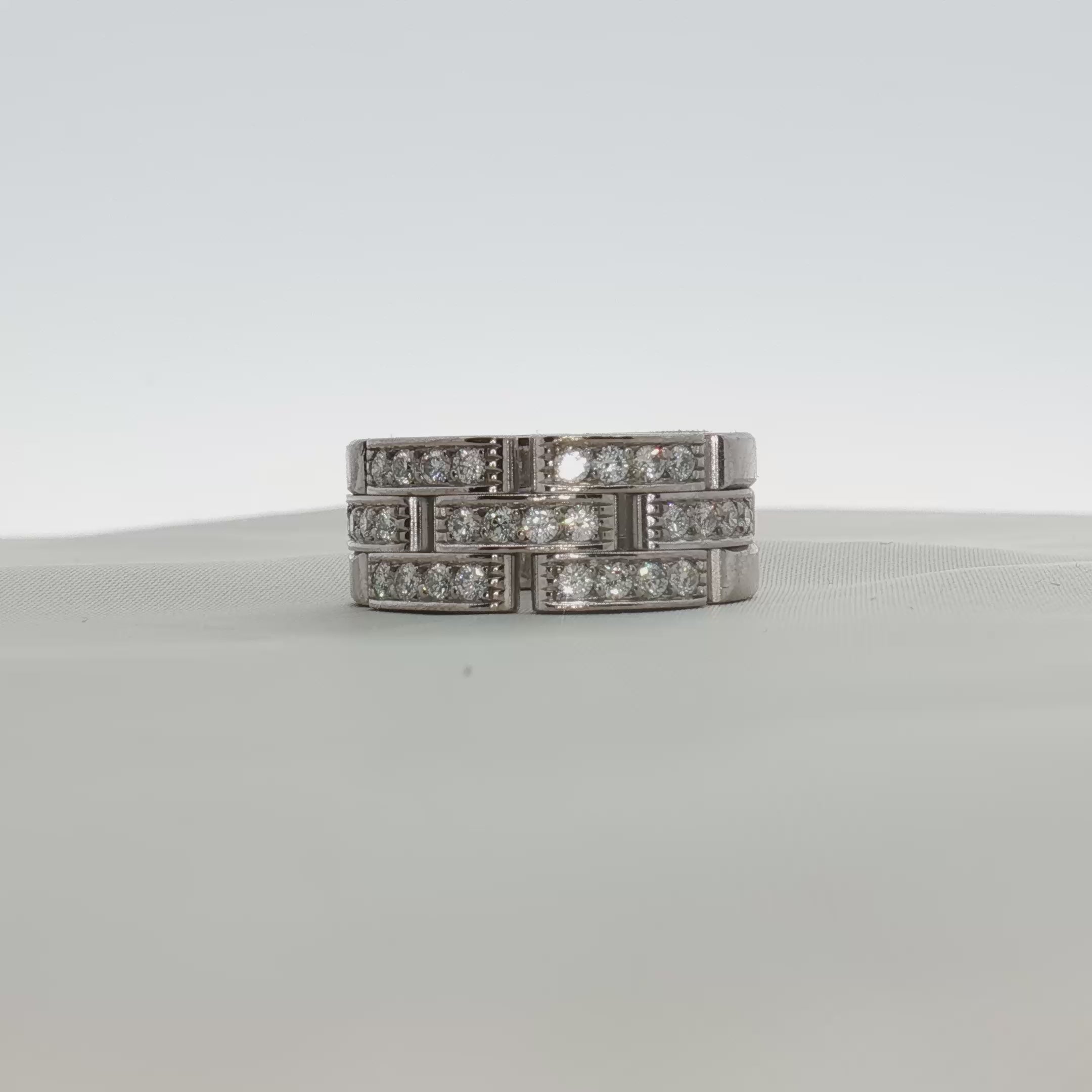 Load video: Cartier Maillon Diamond Ring